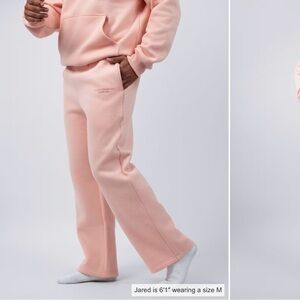 Comfrt Pastel Straight Leg Sweatpants - peach